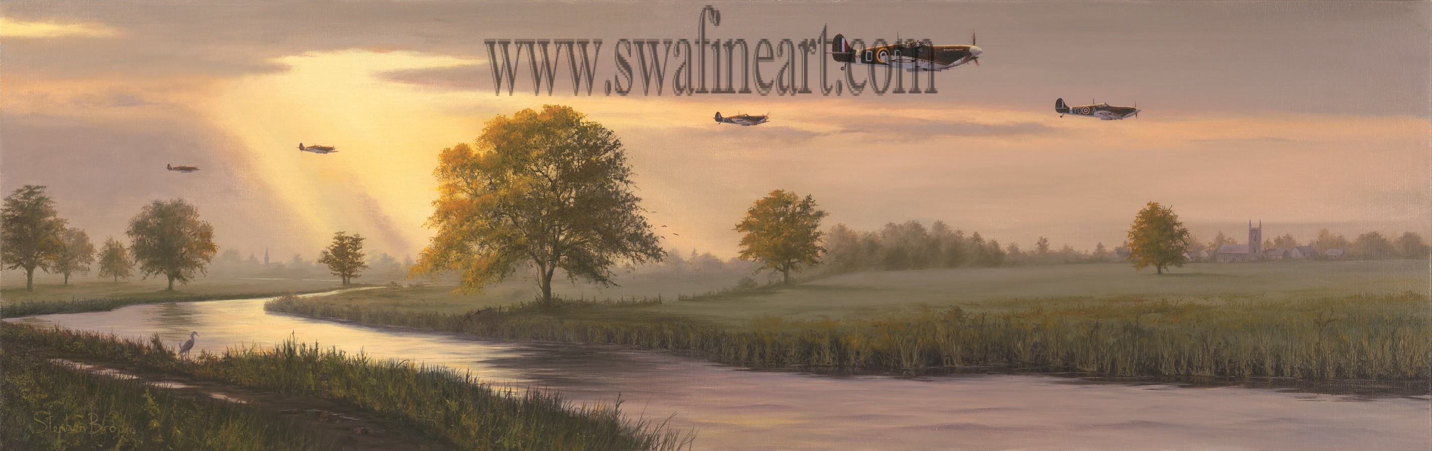 Return of the Few Spitfire By Stephen Brown limited edition print