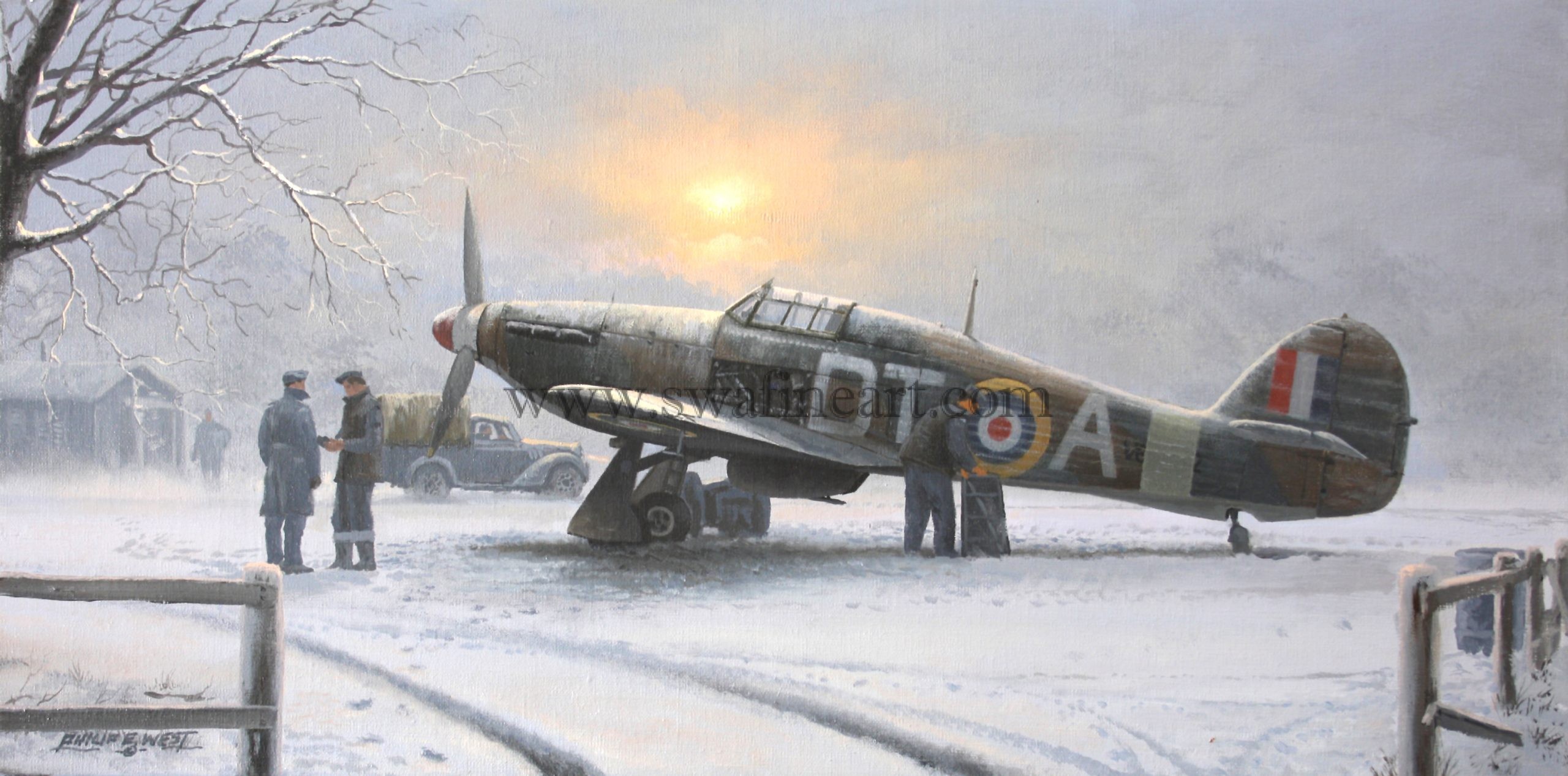 Hawker Hurricane Winter of 40 Christmas cards 257 Squadron RAF