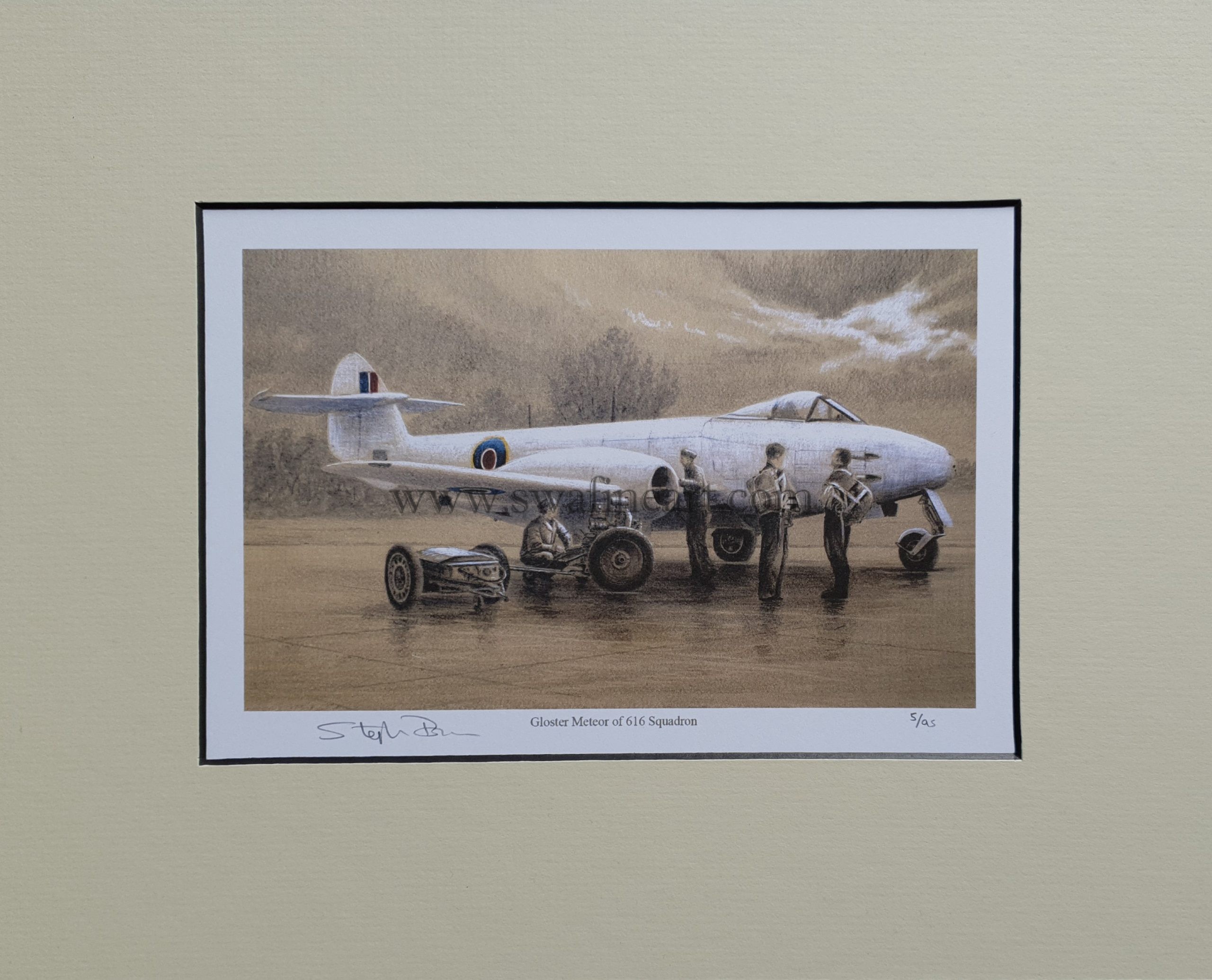 Gloster Meteor Aviation Art Print Meteor Of 616 Squadron